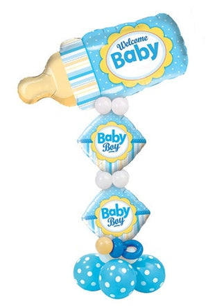 Baby Blue Bottle Balloons Stand Up