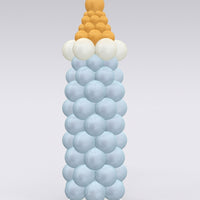 Baby Bottle Blue Balloon Column Sculpture