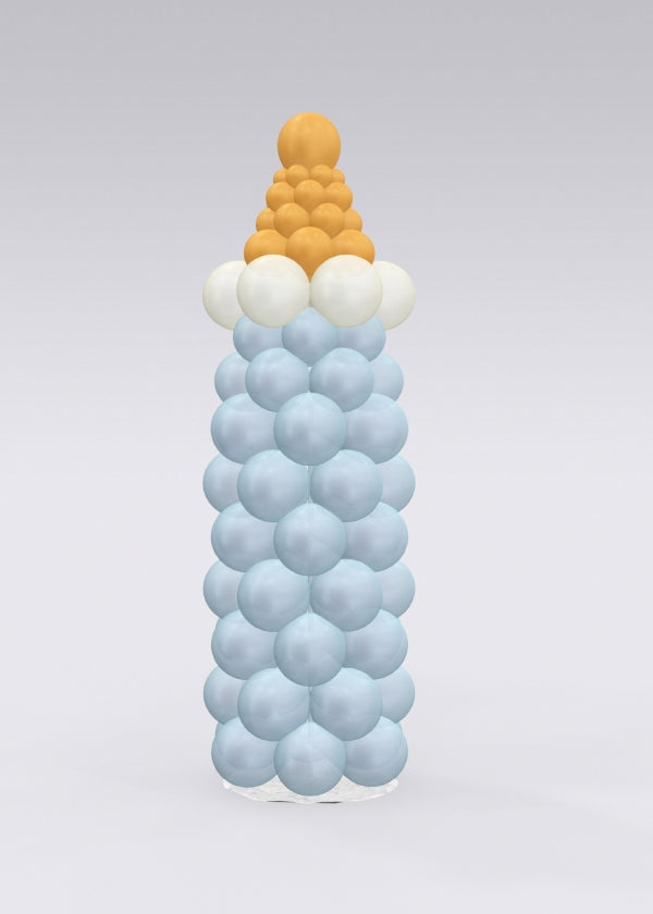 Baby Bottle Blue Balloon Column