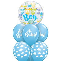 Baby Boy Banner Bubble Balloons Bouquet