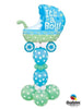 Baby Boy Carriage Balloons Stand Up