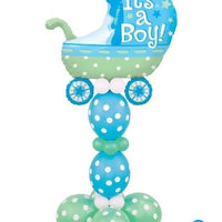 Baby Boy Carriage Balloons Stand Up