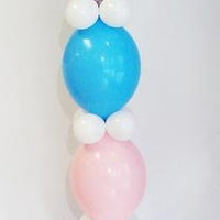 Gender Revel Pink Blue Question Mark Balloons Stand Up