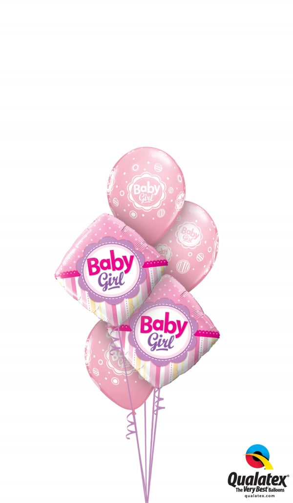 Baby Girl Diamond Balloons Bouquet