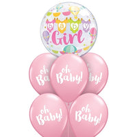 Baby Girl Bubble Balloons Bouquet