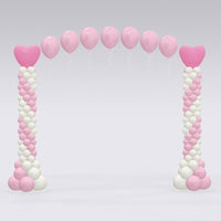 Pink Pearl Balloon Arch and Column