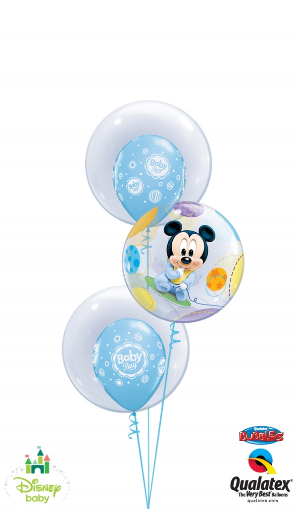 Baby Mickey Mouse Bubble Balloons Bouquet