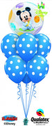 Baby Mickey Mouse Bubble Polka Dots Balloons Bouquet
