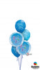 Baby Boy Holographic Balloons Bouquet