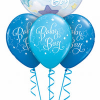 Baby Boy Stars Moon Bubble Balloon Centerpiece