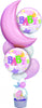 Baby Girl Stars and Moon Bubbles Deluxe Balloon Bouquet 8