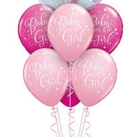 Baby Girl Pink Bear Double Bubble Balloon Bouquet 2