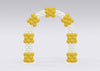 Gold and White Balloon Arch