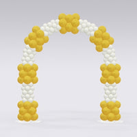 Gold and White Balloon Arch