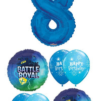 Battle Royal Blue Number Pick An Age Birthday Balloon Bouquet
