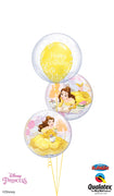 Disney Princess Belle Birthday Bubble Balloons Bouquet