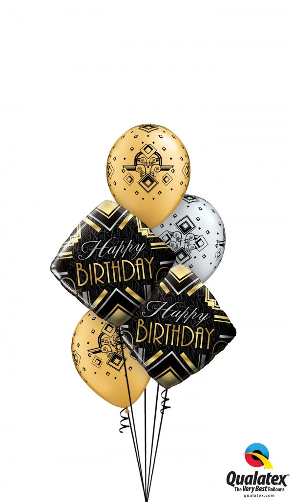 Birthday Art Deco Balloon Bouquet