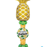 Hawaiian Luau Tropical Gold Pineapple Birthday Balloons Stand Up