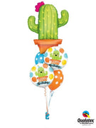 Potted Cactus Happy Birthday Balloon Bouquet with Helium and Weight