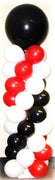 6 Foot Black Red White Balloon Column
