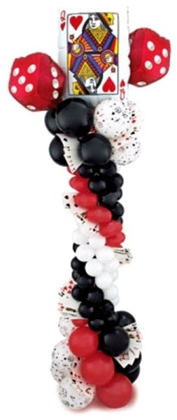 Casino Queen of Heart Balloon Column Tower