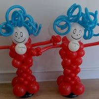 Dr Seuss Cat in the Hat Thing 1 and 2 Balloon Column