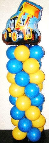 Construction Bulldozer Balloon Column