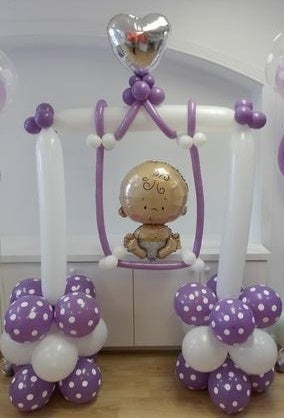 Baby on Swing Balloon Decorations