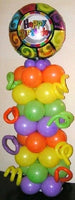 Fiesta Happy Birthday Balloon Column Tower