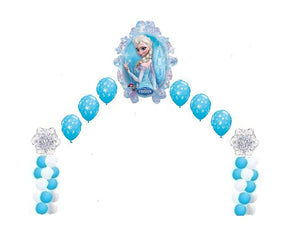 Frozen Elsa Pearl Balloon Arch Columns