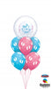 Baby Gender Reveal Bubble Balloons Bouquet