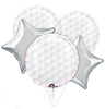 Golf Balls Stars Balloon Bouquet with Helium and Weight