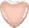 Jumbo Rose Gold Heart Shape Foil Balloon with Helium and Weight