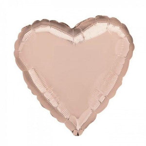 18 inch Rose Gold Heart Foil Balloon with Helium