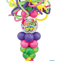 Mardi Gras Bubble Masks Balloon Column