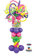 Mardi Gras Bubble Masks Balloon Column