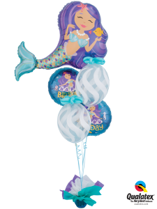 Mermaid Birthday Links Balloon Bouquet