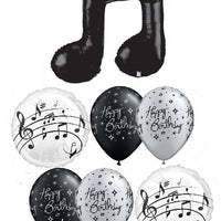 Musical Notes Birthday Balloons Bouquet