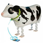 Farm Animals Pet Cow Balloon with Helium and Ribbon