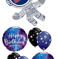 Outer Space Astronaut Galaxy Birthday Balloon Bouquet Helium Weight