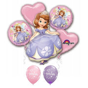 Sofia the First Happy Birthday Balloons Bouquet