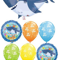 Shark Ocean Buddies Birthday Balloon Bouquet with Helium and Weight