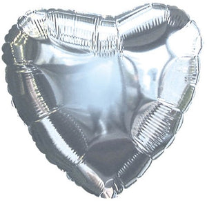 18 inch Silver Heart Foil Balloons