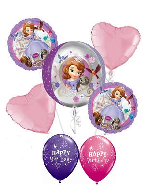 Disney Princess Sofia the First Birthday Balloon Bouquet Helium Weight