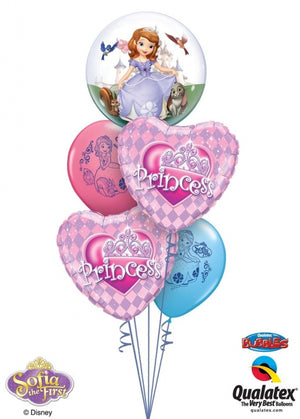 Disney Princess Sofia the First Hearts Balloons Bouquet