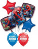 Spider Man Shape Birthday Balloons Bouquet