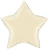 18 inch Ivory Star Foil Balloons with Helium