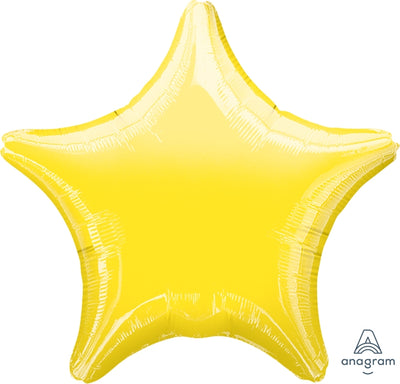 18 inch Star Yellow Foil Balloon with Helium