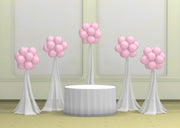 Wedding Solid Colour Cluster Balloon Column with Tulle