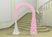 Wedding Solid Colour Taper Balloon Arch with Tulle